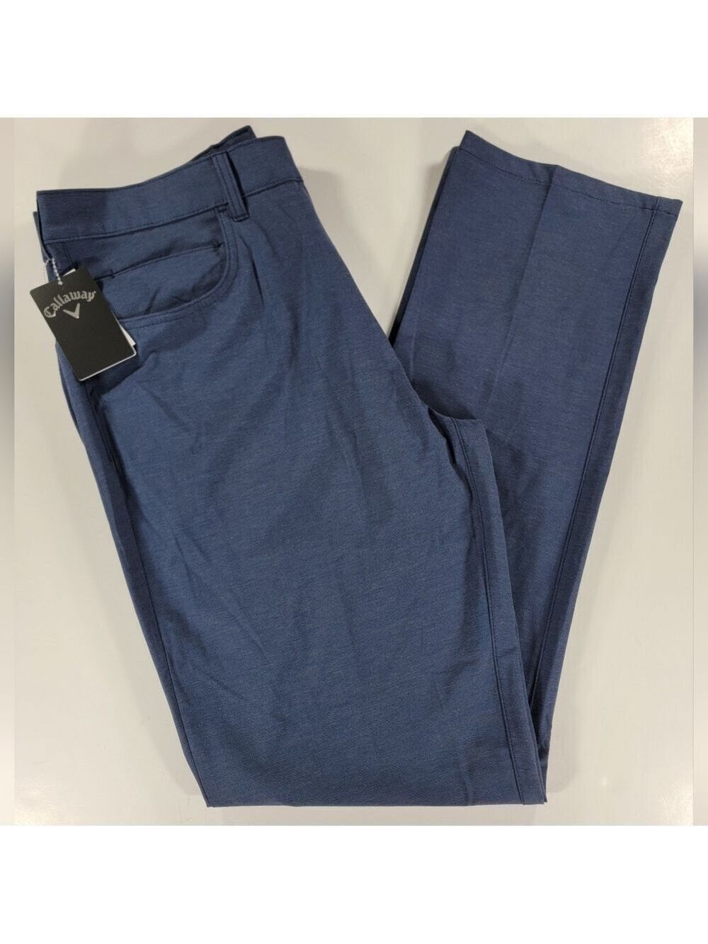NEW Callaway Golf Pants Men’s 36x34 Blue Heather 5 Pocket Stretch Performance